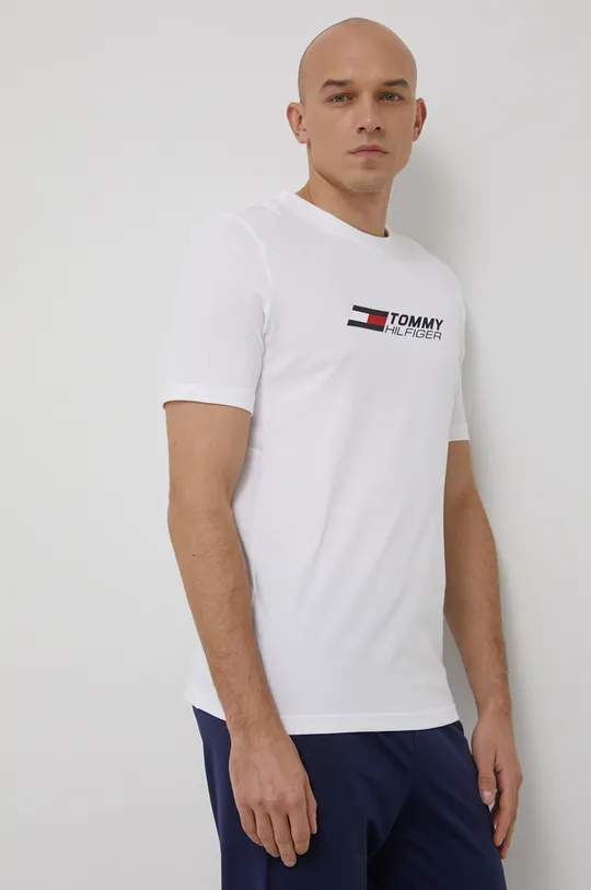 λευκό Μπλουζάκι Tommy Hilfiger Ανδρικά
