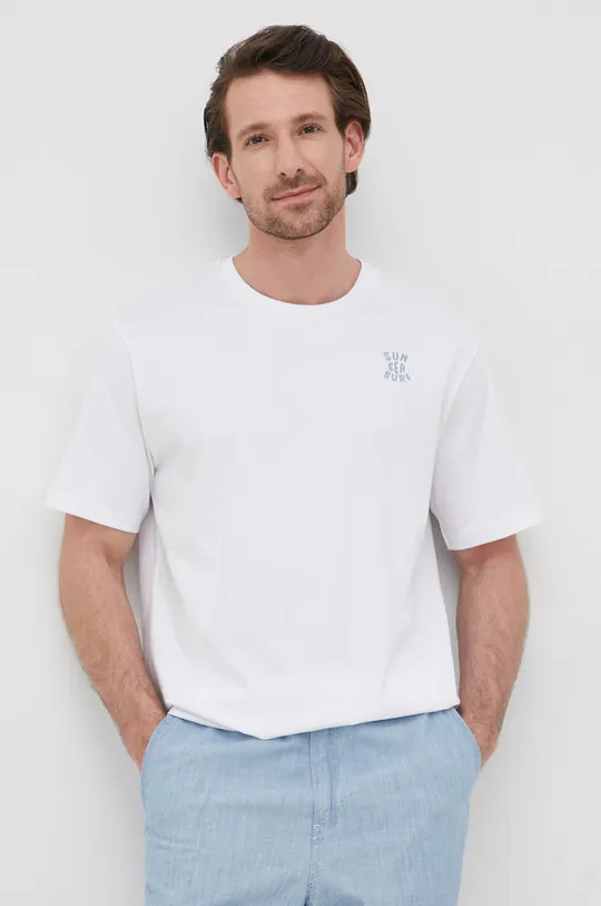 biały Selected Homme t-shirt bawełniany Męski