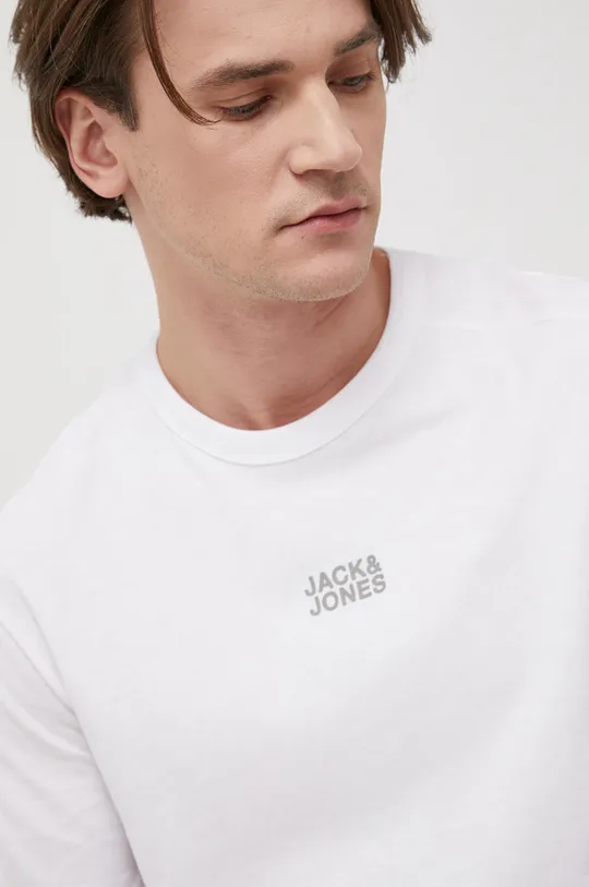 λευκό Jack & Jones - Βαμβακερό μπλουζάκι