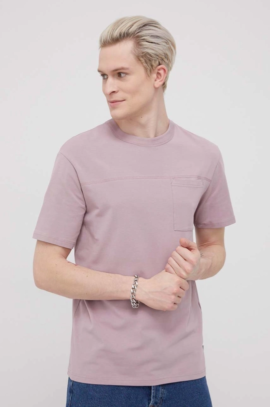 różowy Jack & Jones t-shirt Męski