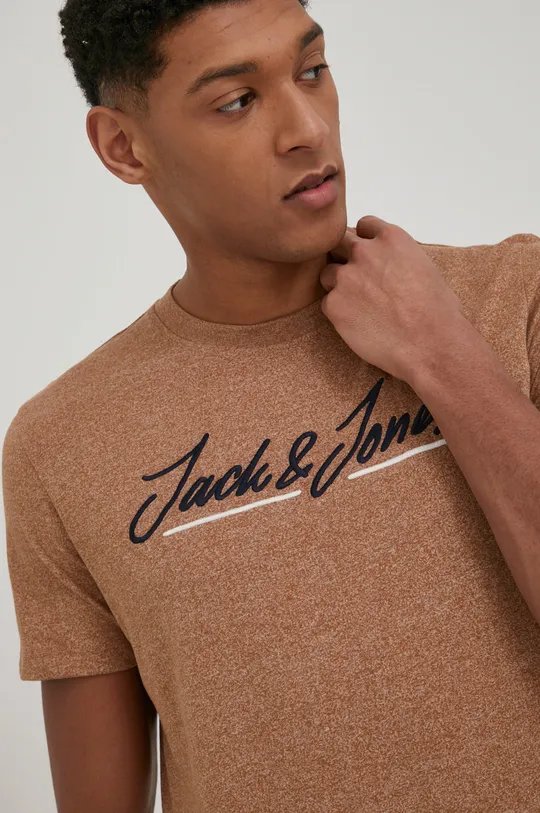 brązowy Jack & Jones t-shirt Męski
