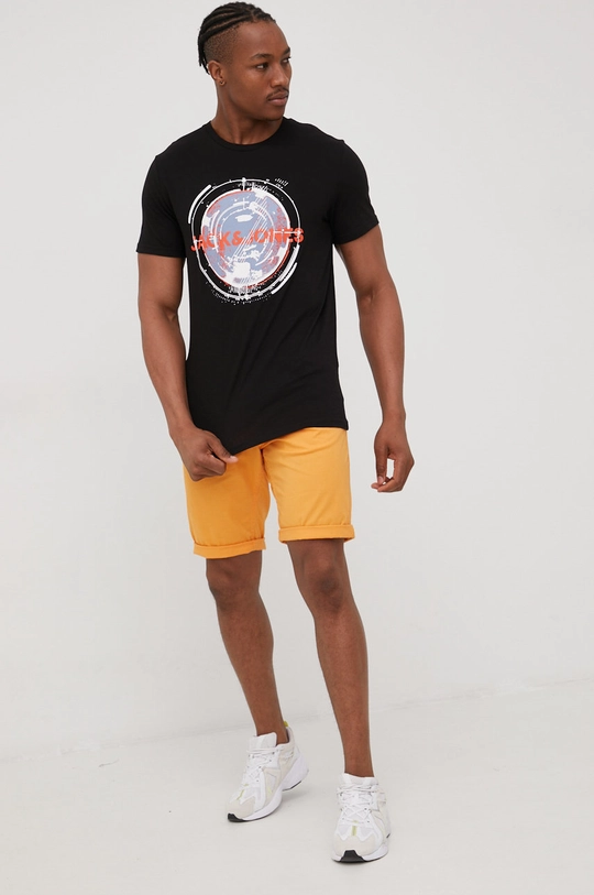 Jack & Jones t-shirt bawełniany czarny