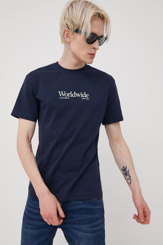 Jack & Jones t-shirt bawełniany 80 % Bawełna, 20 % Bawełna z recyklingu