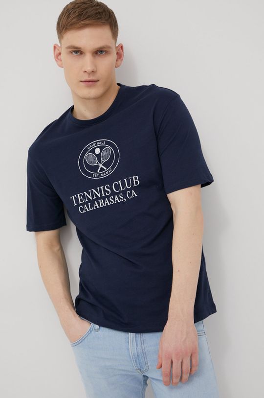 námořnická modř Bavlněné tričko Jack & Jones