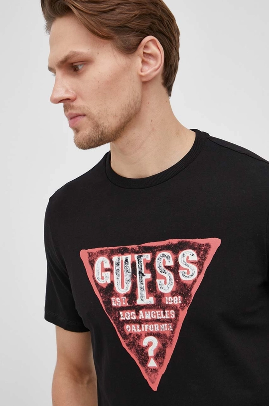 чёрный Футболка Guess