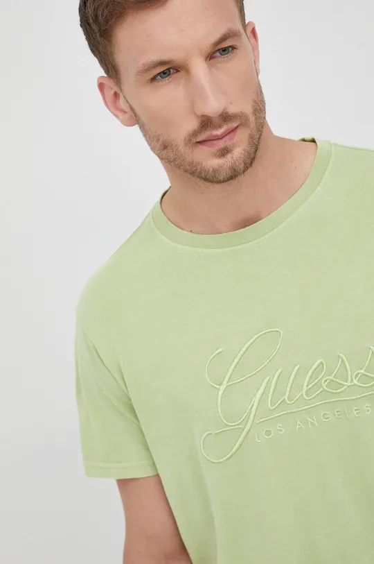 zelená Bavlnené tričko Guess