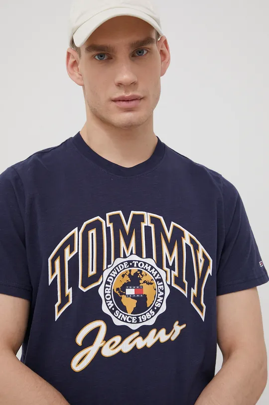 granatowy Tommy Jeans t-shirt bawełniany DM0DM12797.PPYY