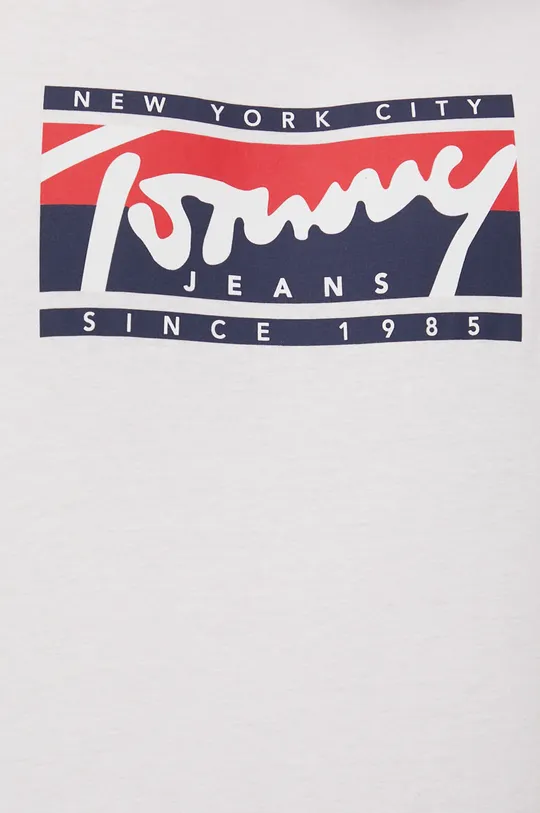 biały Tommy Jeans t-shirt bawełniany DM0DM13250.PPYY