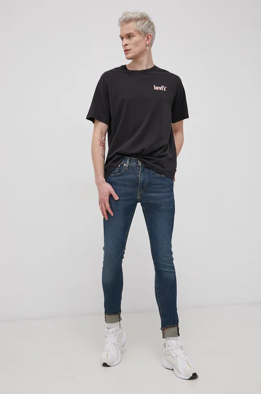 Levi's T-shirt bawełniany czarny