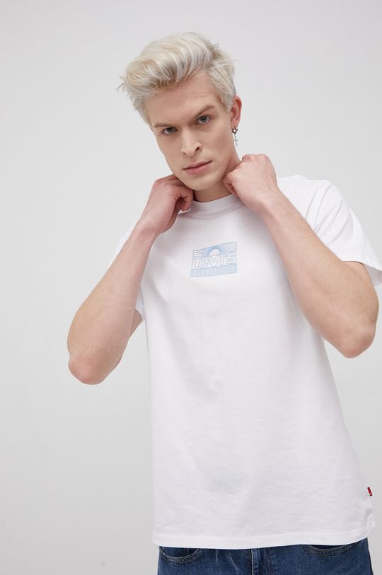 biały Levi's T-shirt bawełniany Męski