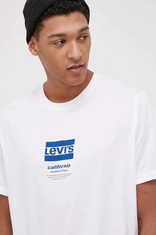 biały Levi's T-shirt bawełniany