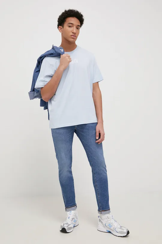 Levi's t-shirt bawełniany niebieski