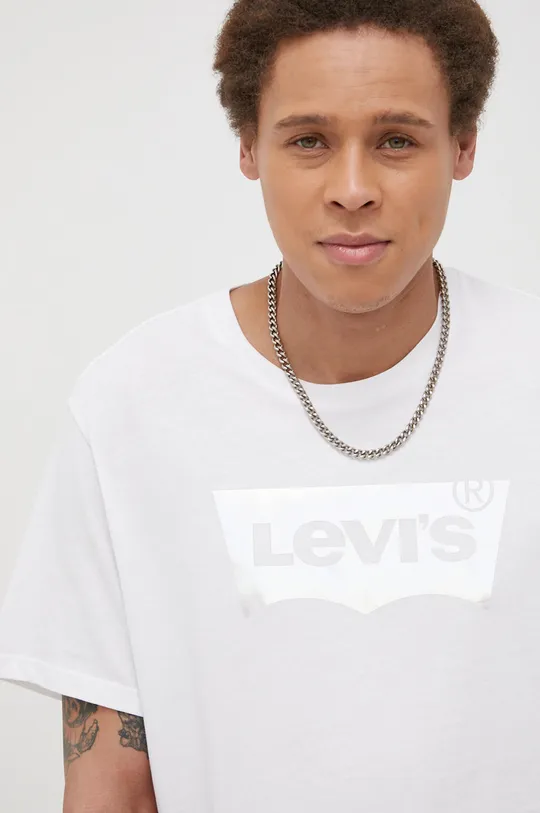 λευκό Levi's - Βαμβακερό μπλουζάκι