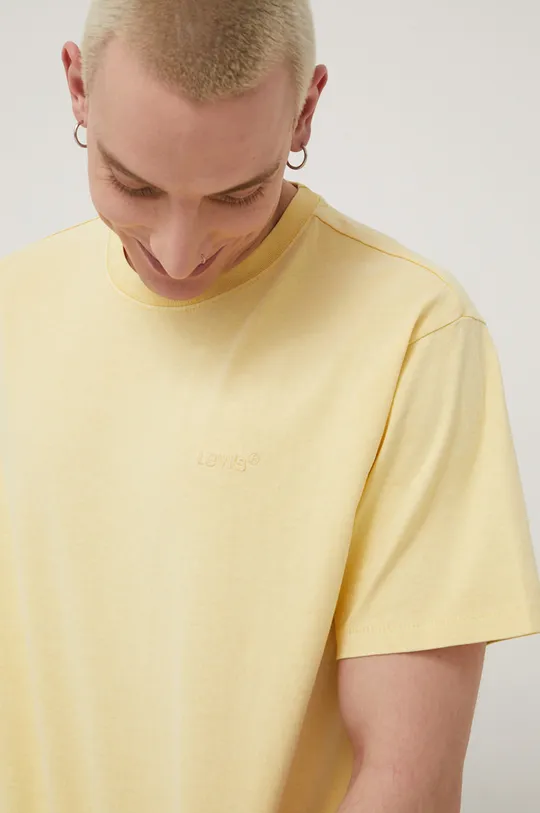Bavlnené tričko Levi's žltá