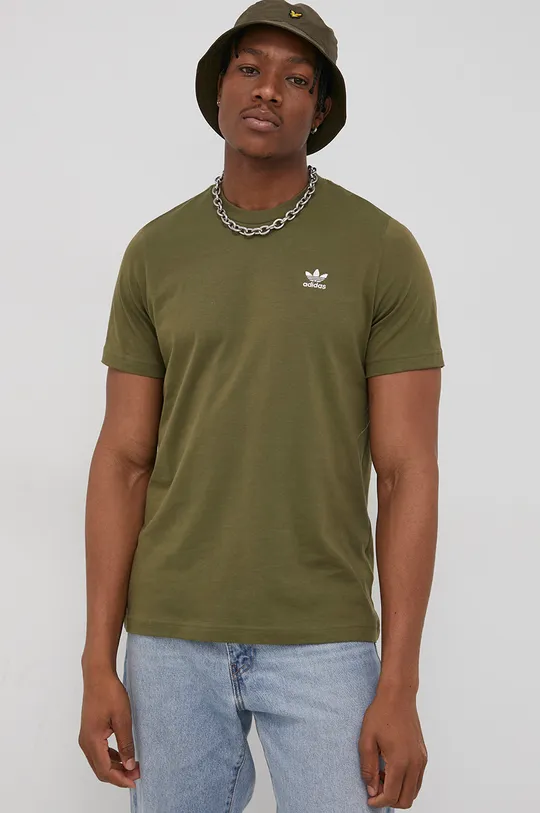 зелёный Хлопковая футболка adidas Originals