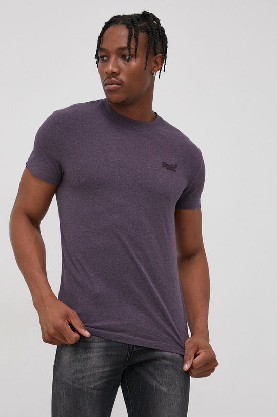 ciemny fioletowy Superdry T-shirt bawełniany Męski