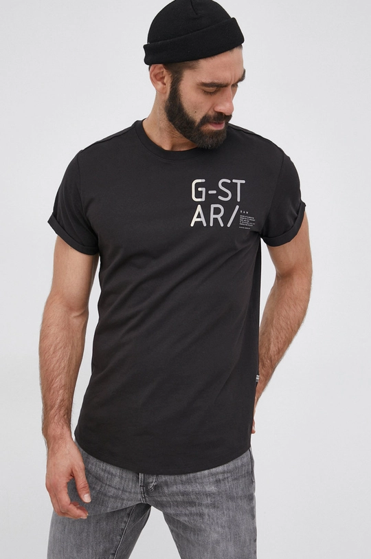 czarny G-Star Raw T-shirt bawełniany D20724.336