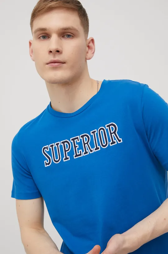 plava Pamučna majica Produkt by Jack & Jones