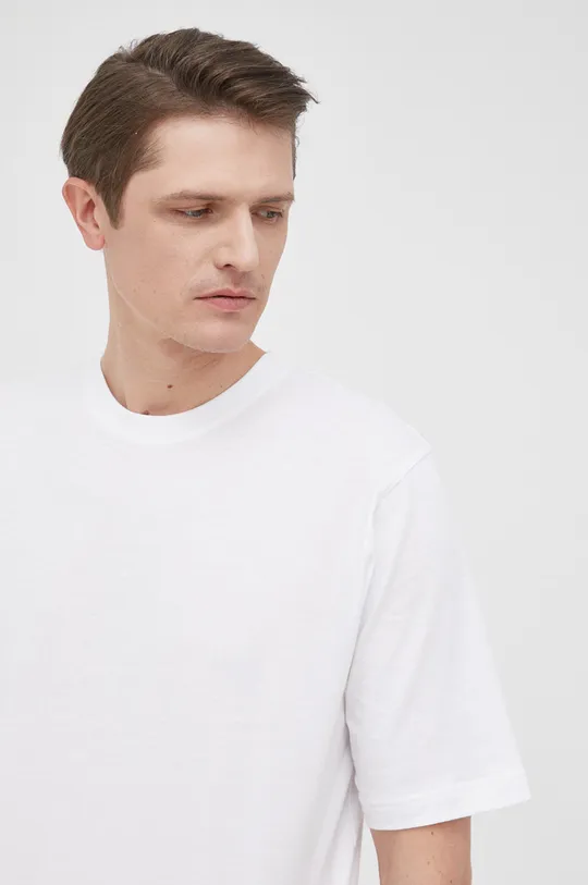 biały Resteröds t-shirt bawełniany