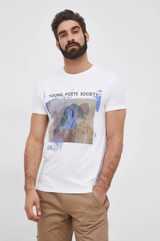 λευκό Βαμβακερό μπλουζάκι Young Poets Society