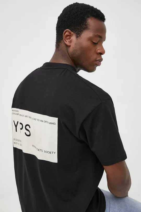 чёрный Хлопковая футболка Young Poets Society Мужской