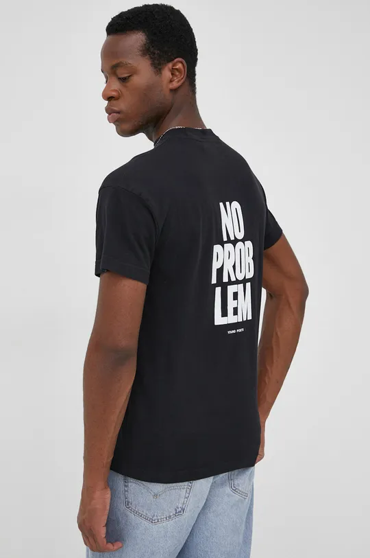 czarny Young Poets Society t-shirt bawełniany 107083 Męski