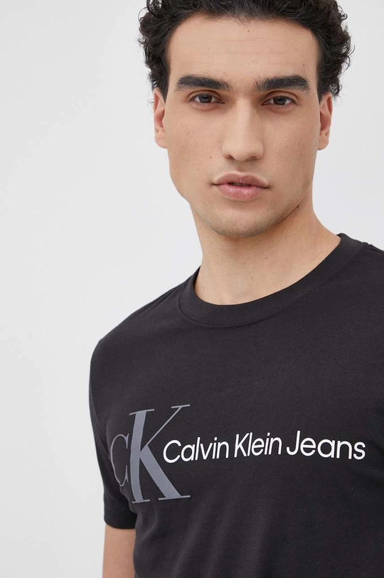 crna Pamučna majica Calvin Klein Jeans