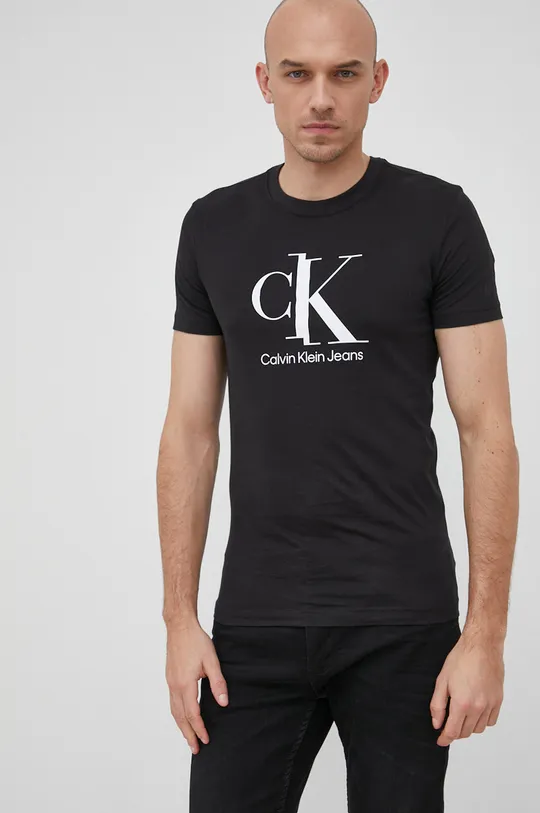 Calvin Klein Jeans T-shirt bawełniany J30J319713.PPYY czarny