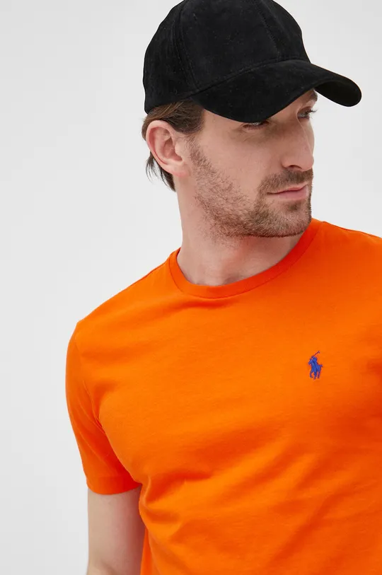 pomarańczowy Polo Ralph Lauren t-shirt bawełniany 710671438222