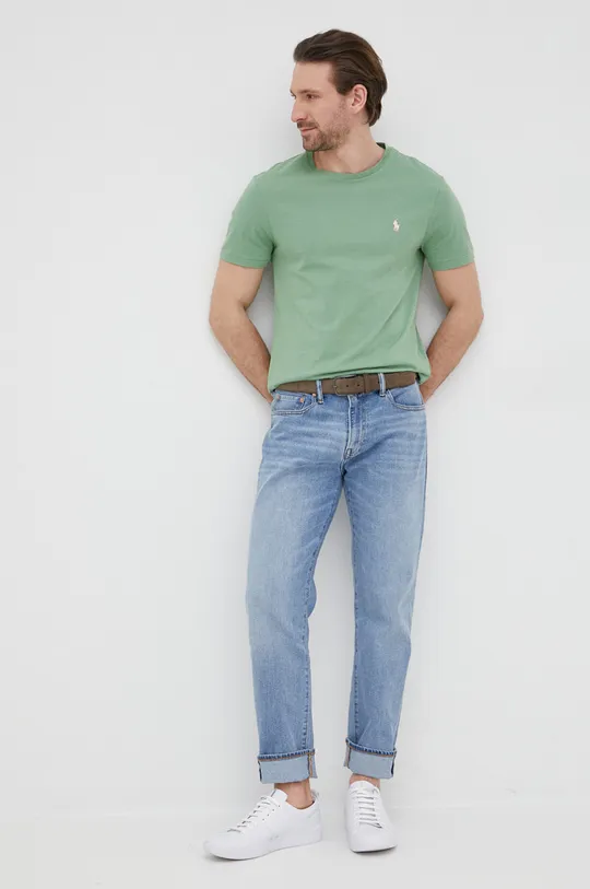 Bavlnené tričko Polo Ralph Lauren zelená