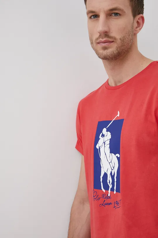 κόκκινο Polo Ralph Lauren - Βαμβακερό μπλουζάκι