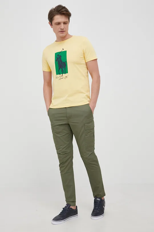 κίτρινο Polo Ralph Lauren - Βαμβακερό μπλουζάκι Ανδρικά