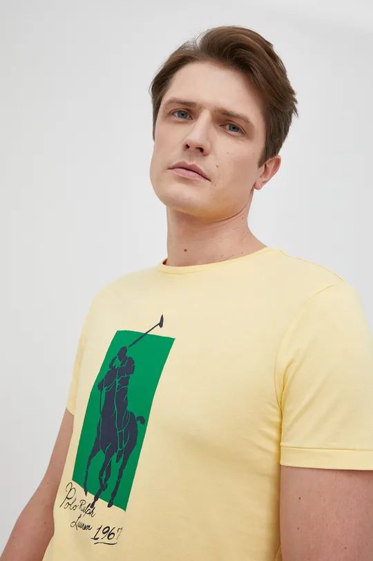 κίτρινο Polo Ralph Lauren - Βαμβακερό μπλουζάκι