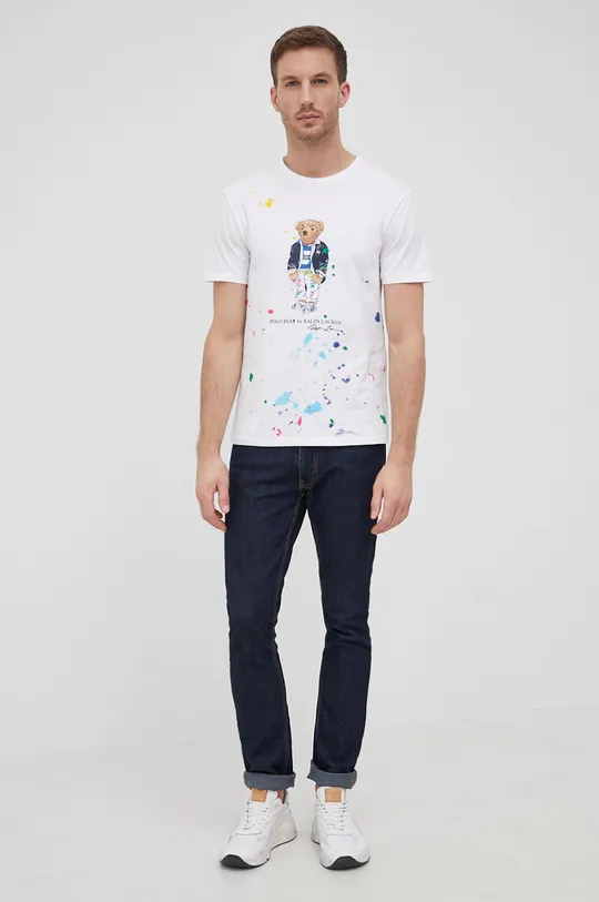 Polo Ralph Lauren - Βαμβακερό μπλουζάκι λευκό