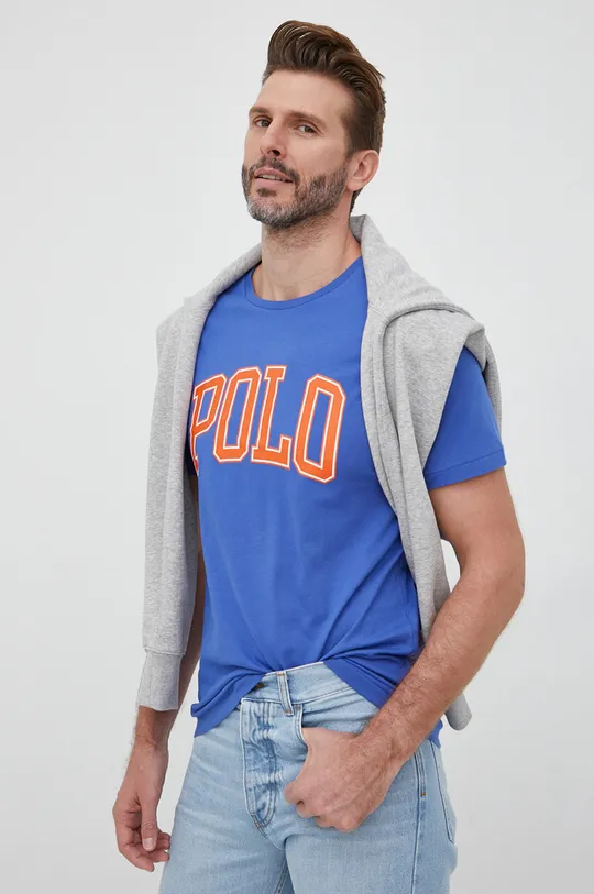 niebieski Polo Ralph Lauren t-shirt bawełniany 710858957007 Męski