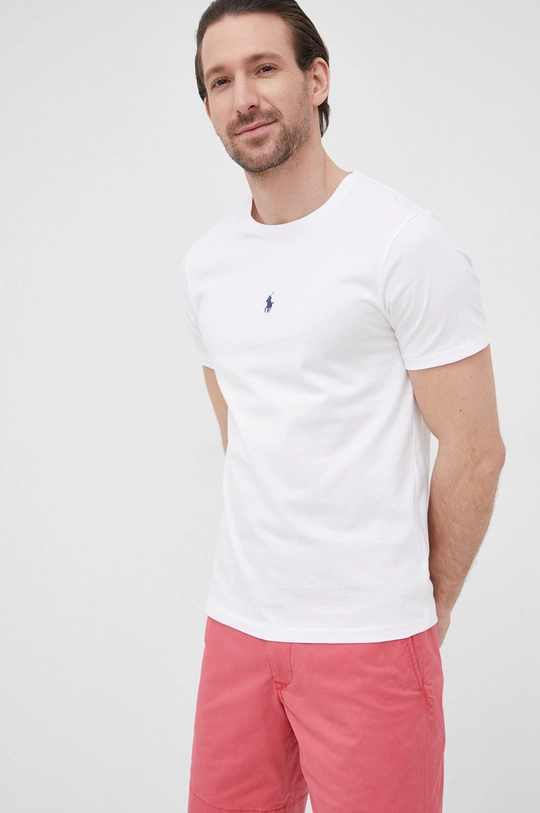 biały Polo Ralph Lauren t-shirt bawełniany 710839046002