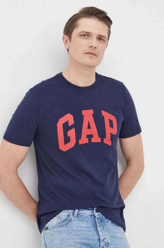 granatowy GAP t-shirt bawełniany Męski