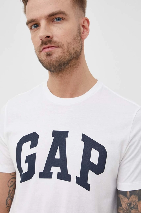 biały GAP t-shirt bawełniany