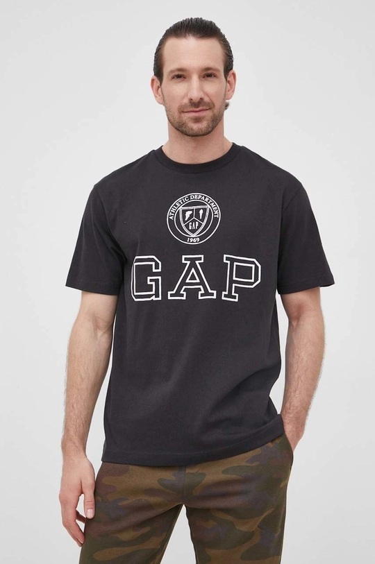 GAP t-shirt bawełniany czarny