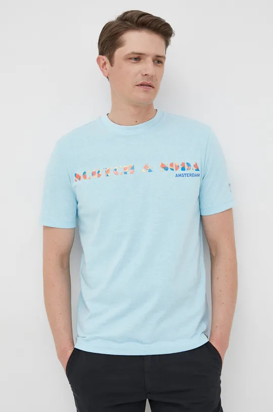 niebieski Scotch & Soda t-shirt Męski