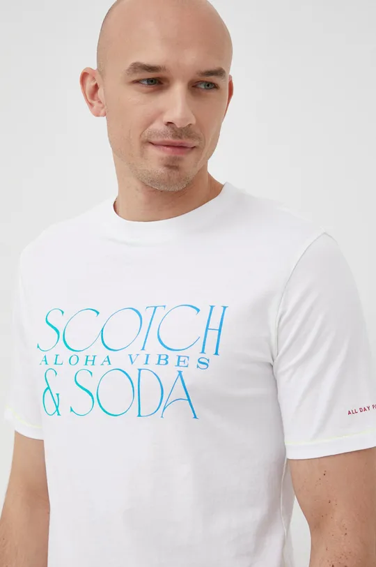 biela Bavlnené tričko Scotch & Soda