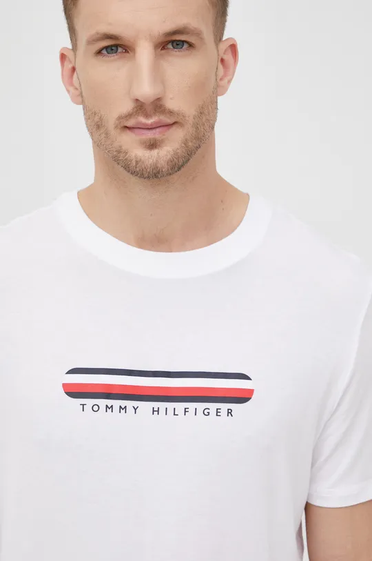 biały Tommy Hilfiger t-shirt