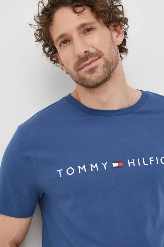 plava Pamučna majica Tommy Hilfiger