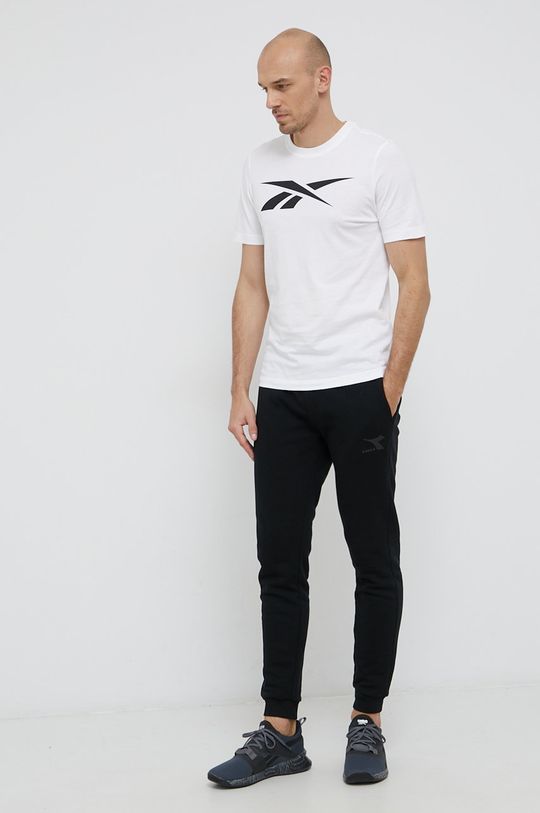 Reebok T-shirt bawełniany HD3997 biały