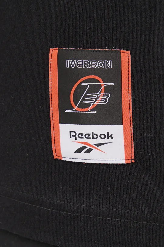 μαύρο Βαμβακερό μπλουζάκι Reebok Classic