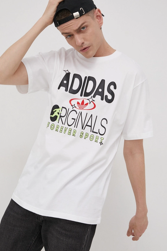 adidas Originals - T-shirt bawełniany HC2123 biały