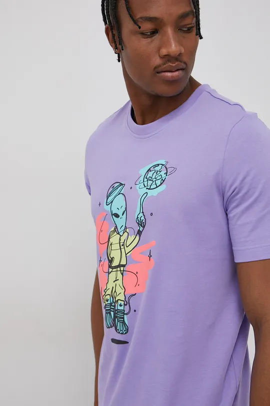 фіолетовий Бавовняна футболка adidas Originals HC7150