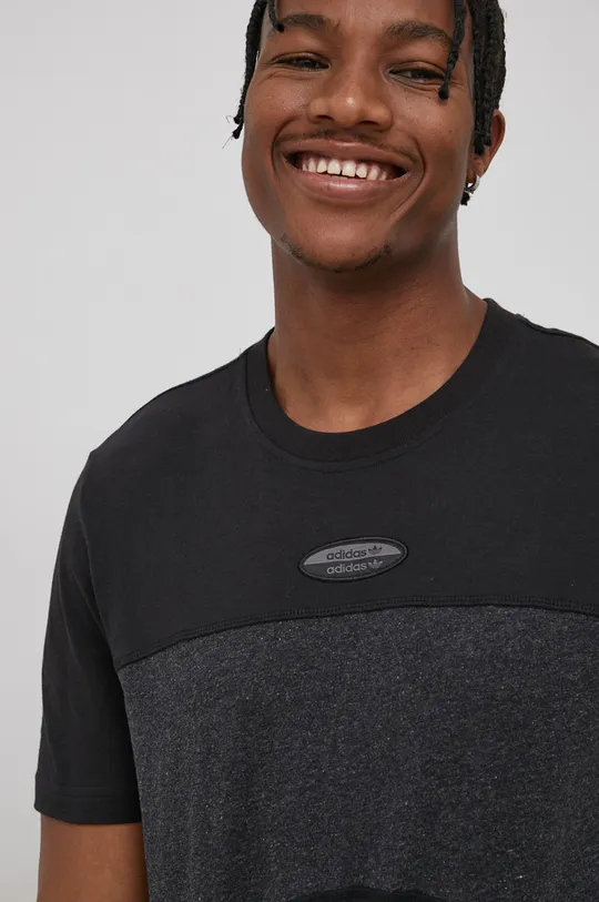 czarny adidas Originals T-shirt bawełniany HC9470