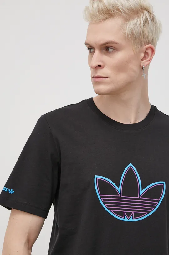 czarny adidas Originals T-shirt bawełniany HE4683