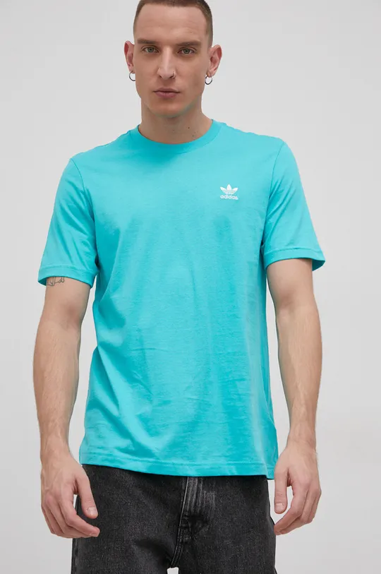 turkizna Bombažen t-shirt adidas Originals Adicolor Moški